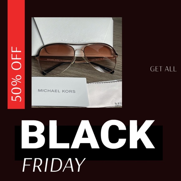 MICHAEL KORS SUNGLASSES VIVIANNA IN GOLD AND BLACK.